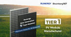 Runergy Tercantum dalam Daftar "BloombergNEF Tier 1 PV Module Manufacturer"
