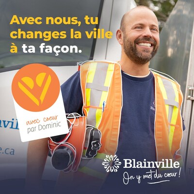 Visuel de campagne de la nouvelle marque employeur de la ville de Blainville (Groupe CNW/sept24 Communications Marketing)