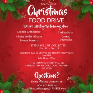Beacon Lake Community Announces Christmas Food Drive to Support Local Families in Need