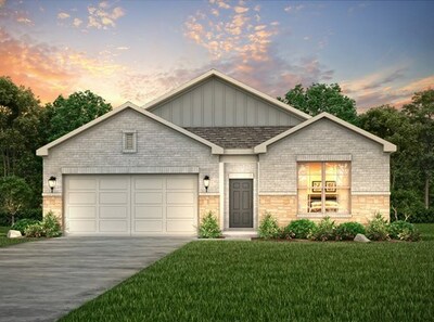 Brazos Floor Plan Exterior Rendering | Pecan Lakes Estates by Century Communities | New Homes in Navasota, TX