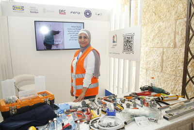 Maryam, a mother of four living in Jordan, learned how to run a profitable and sustainable plumbing business with support from Near East Foundation’s Refugee Impact Bond (DIB)