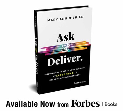 Mary Ann O'Brien releases Ask & Deliver with Forbes Books.