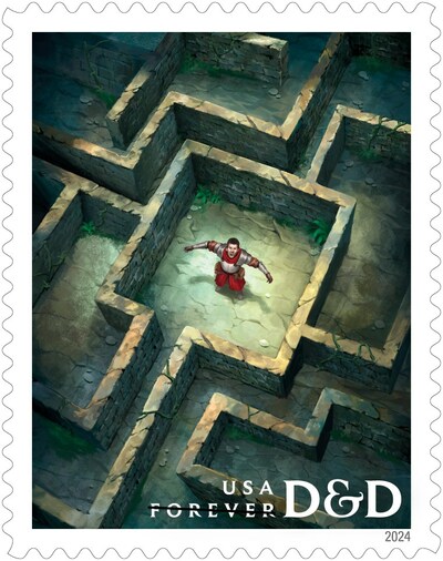 U.S. Postal Service Reveals Additional Stamps for 2024 - Dungeons & Dragons Stamp - Image Credit: U.S. Postal Service