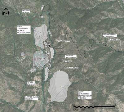 Figure 4: Overall Site Layout. Source: Ausenco, 2023. Source: Ausenco, 2023. (CNW Group/Freeman Gold Corp.)