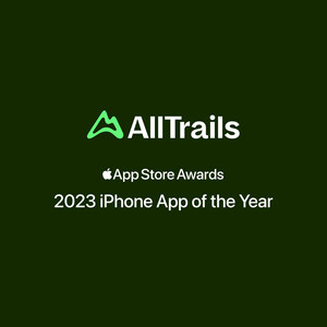 AllTrails nommé Application iPhone de l'année 2023 par Apple