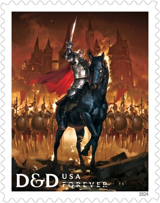 U.S. Postal Service Reveals Additional Stamps for 2024 - Dungeons & Dragons Stamp - Image Credit: U.S. Postal Service