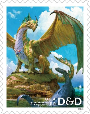 U.S. Postal Service Reveals Additional Stamps for 2024 - Dungeons & Dragons Stamp - Image Credit: U.S. Postal Service