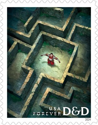 U.S. Postal Service Reveals Additional Stamps for 2024 - Dungeons & Dragons Stamp - Image Credit: U.S. Postal Service