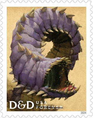 U.S. Postal Service Reveals Additional Stamps for 2024 - Dungeons & Dragons Stamp - Image Credit: U.S. Postal Service