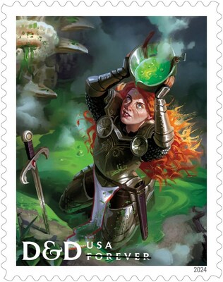 U.S. Postal Service Reveals Additional Stamps for 2024 - Dungeons & Dragons Stamp - Image Credit: U.S. Postal Service