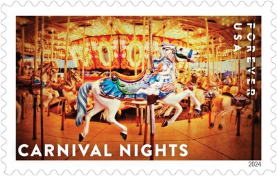 U.S. Postal Service Reveals Additional Stamps for 2024 - Carnival Nights Stamp - Image Credit: U.S. Postal Service