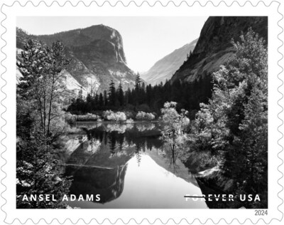 U.S. Postal Service Reveals Additional Stamps for 2024 - Ansel Adams Stamp - Image Credit: U.S. Postal Service