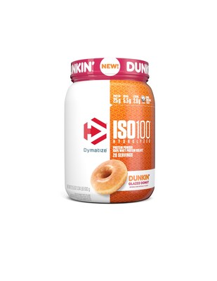 Dymatize ISO100 in Dunkin' Glazed Donut Flavor (PRNewsfoto/Dymatize)