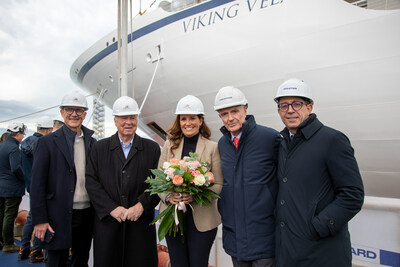 Viking Chairman Torstein Hagen with members of the Viking and Fincantieri teams at the float out ceremony for the Viking Vela. For more information, visit www.viking.com.