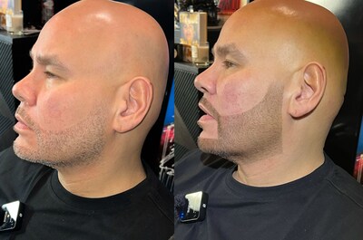 Fat Joe's shocking beard transformation using Rewind It 10 hair color