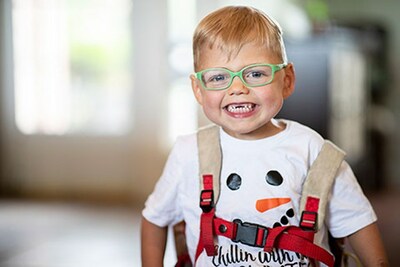 7-year-old, Brantley, from Nevada, Texas, with a heart condition, wished to build a snowman with his family.