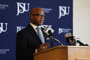 JSU President Marcus Thompson, Ph.D., announces students as the "North Star" of his administration