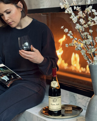 Erin Krakow with Louis Jadot Pinot Noir Bourgogne and 