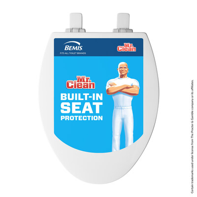 Bemis Mr. Clean toilet seat with built-in protection.