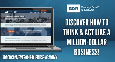 Business Development Resources (BDR) introduces its Emerging Business Academy, a streamlined version of its flagship coaching program that guides motivated small business owners to put specific foundational systems and processes into place to reach revenues of $1 million and beyond.
