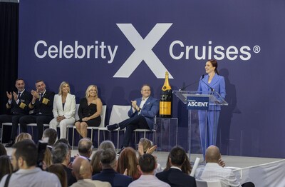 Co-Godmothers Captain Sandy Yawn, star of Bravo TV's hit series, Below Deck, and her sister, Michelle Dunham, christened the highly anticipated Celebrity Ascent. The ship features a Sunset Bar by Nate Berkus, and a restaurant by celebrated chef Daniel Boulud. The Godmothers were joined by Celebrity Cruise president, Laura Hodges Bethge; Royal Caribbean Group president and CEO, Jason Liberty; and the ship’s brother co-captains Dimitrios and Tasos Kafetzis at the naming ceremony.
