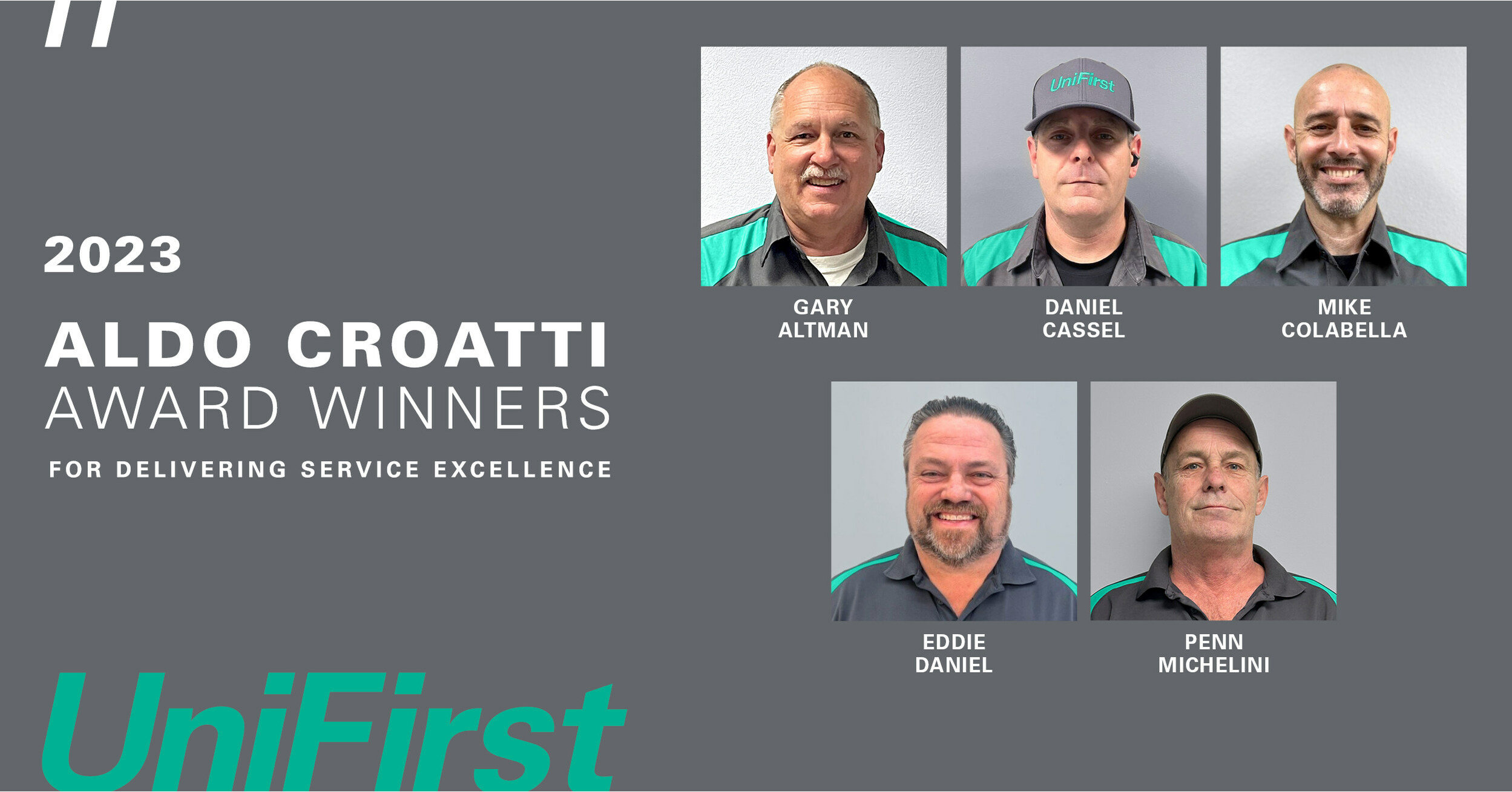 UniFirst Announces 2023 Aldo Croatti Award Winners for Excellence in