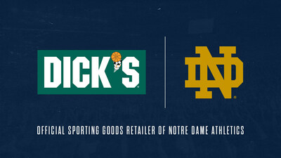 DICK'S Sporting Goods Becomes Official Sporting Goods Retailer of Notre Dame Athletics