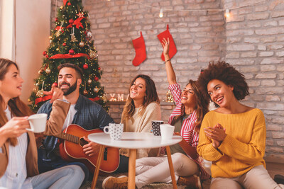 Photo courtesy of Shutterstock (friends celebrating holidays)