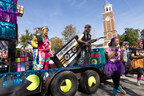 Members of Sigma Rho showcase their 1980's themed float entitled "Back in Black."