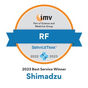 Shimadzu Medical Systems USA receives an IMV ServiceTrak Award in the RF category for Best Service