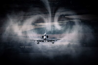 L'appareil A-4 ?Advanced Aggressor Fighter' (AAF) de Top Aces. Photo par : ric Desbiens. (Groupe CNW/Top Aces)