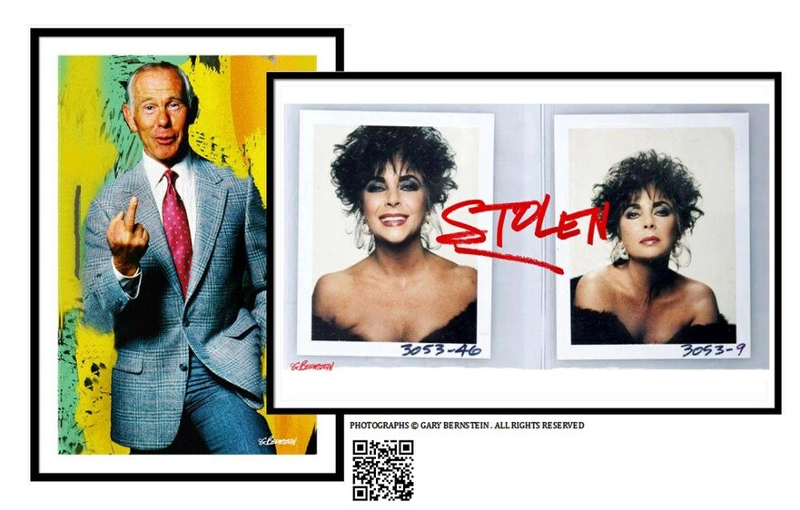 JOHNNY CARSON GIVING "THE SALUTE" AND STOLEN ELIZABETH TAYLOR IMAGES; PHOTOGRAPHER GARY BERNSTEIN ALSO ADDS FLORENCE, FLOWERS, FERRARIS, AND ROLEXES TO THE GALLERY - Vimarsana News