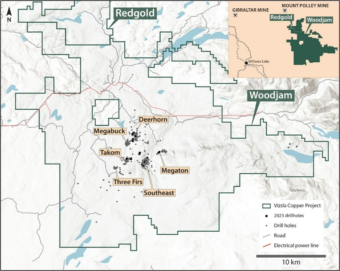 Figure 1 – Woodjam Property Map (CNW Group/Vizsla Copper Corp.)