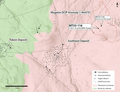 Figure 5 – Megaton Area Drilling Plan (CNW Group/Vizsla Copper Corp.)
