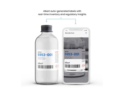 With Albert’s end-to-end R&D platform, auto-generated labels with bar codes provide real-time inventory and regulatory insights.