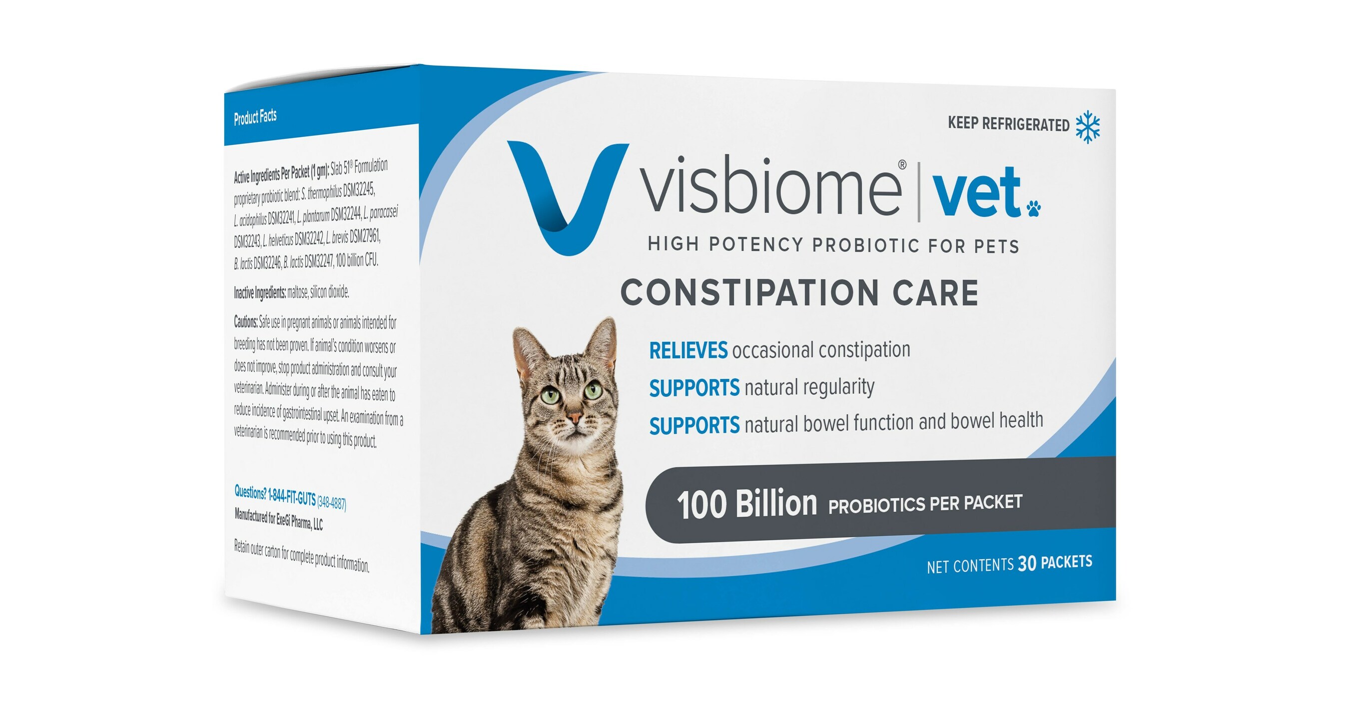 ExeGi Pharma Announces Launch of Visbiome Vet Constipation Care A