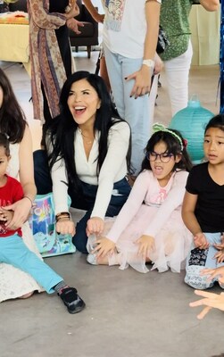 Philanthropist Lauren Snchez and Recording Artist Camila Cabello Unite to Enhance Holiday Season for Reunified Families. Photo Credit (Elena S Blair Photography for This Is About Humanity)
