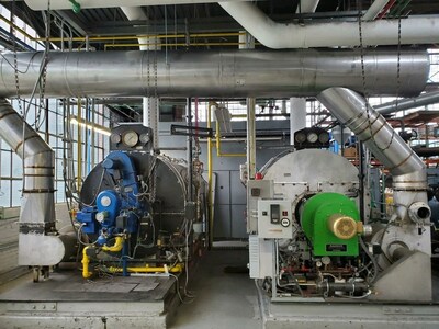 Preferred Utilities' boiler room with our Rotary Cup and Ranger burners, utilizing BRO 500 biofuel and Preferred controls and fuel oil handling equipment.