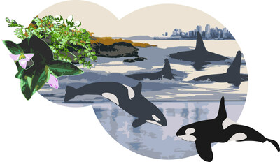 The Committee on the Status of Endangered Wildlife in Canada (COSEWIC) assessed the west coast's charismatic Southern Resident Killer Whale as Endangered, as there are fewer than 75 individuals that remain. Perched above the Pacific Killer Whales' home live two wildflowers, Hibberson's Trillium and Macoun's Meadowfoam, occurring nowhere else in the world. These plants were assessed as Threatened and Special Concern. Image credit: Caitlin Willier (CNW Group/Committee on the Status of Endangered Wildlife in Canada)