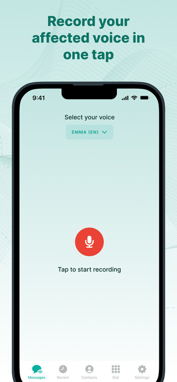 Whispp app - Voice Record Screen