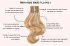 Thinning Hair Fill In Hair Extensions by Cashmere Hair