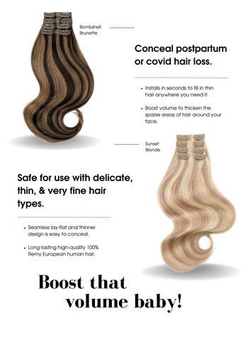 Easy to Fill-In clip in hair extensions by Cashmere Hair