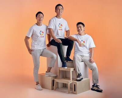 Klook co-founders from left to right, Eric Gnock Fah, Ethan Lin and Bernie Xiong (PRNewsfoto/Klook)