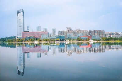The Chengdu Science City by Xinglong Lake in Sichuan Tianfu New Area.