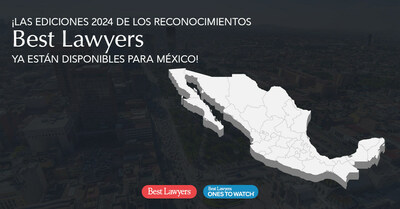 Con un récord de nominaciones para la emblemática 15ª edición de The Best Lawyers in México, Best Lawyers incluye áreas de práctica adicionales en su edición de galardones legales 2024 en México.