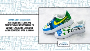 Detroit Lions, Comerica Bank Collaboration Returns to "Double the Impact" for My Cause My Cleats Campaign
