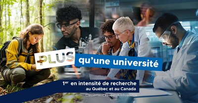 INRS ranks first in Canada for funding per faculty member (CNW Group/Institut National de la recherche scientifique (INRS))
