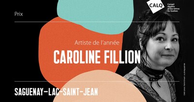 Caroline Fillion remporte le Prix du CALQ - Artiste de l'anne au Saguenay-Lac-Saint-Jean. Crdit photo : Patrick Simard le photographiste (Groupe CNW/Conseil des arts et des lettres du Qubec)