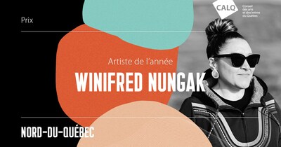 Winifred Nungak remporte le Prix du CALQ - Artiste de l'anne au Nord-du-Qubec. Crdit photo : Jean-Marc E. Roy (Groupe CNW/Conseil des arts et des lettres du Qubec)