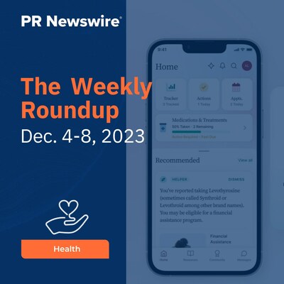 PR Newswire Weekly Health Press Release Roundup, Dec. 4-8, 2023. Photo provided by Jasper Health. https://prn.to/3NdXbd6